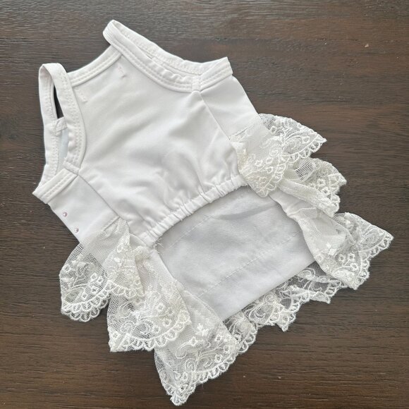 #PoshPets White Lace and Ruffle Dress - Picture 2 of 2